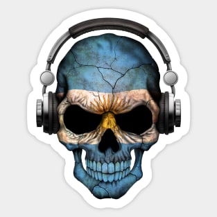 Dark Skull Deejay with Argentine Flag Sticker